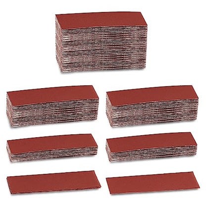 100Pcs Micro Detail Sander Paper Kit 3.5x1.2 Inch Hook and Loop Sandpaper Strips 600 Grit, Micro Finishing Sander Paper Detail Sander Refills for DIY Crafts Wood Tight Narrow Spaces Polishing - style: 600 Grit