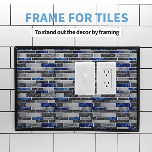Art3d 10 ft Peel and Stick Flexible Molding Trim for Wall Tile Edge, Black - color: Black, size: 10 feet