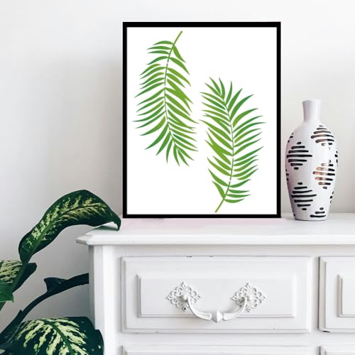 9Pcs Tropical Leaves Stencils, Reusable Painting Templates - style: Tropical Leaves