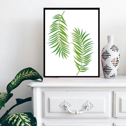 9Pcs Tropical Leaves Stencils, Reusable Painting Templates - style: Tropical Leaves