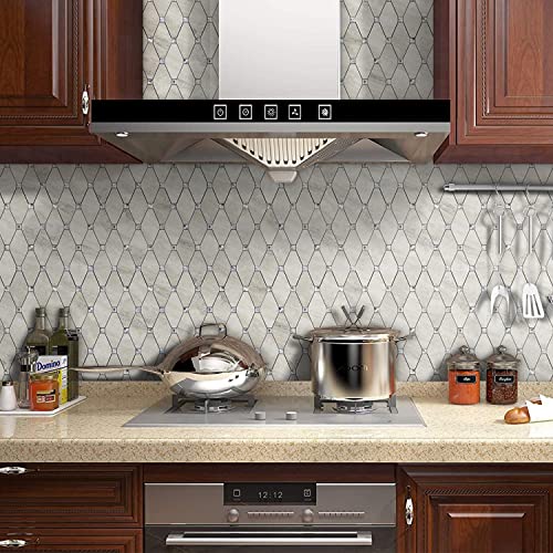 STICKGOO Peel and Stick Backsplash, 10 Sheets Beige Stone Texture Stick on Backsplash, Self Adhesive Wall Tile Sticker - color: Beige Stone Texture