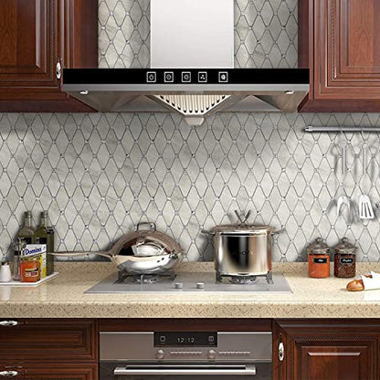 STICKGOO Peel and Stick Backsplash, 10 Sheets Beige Stone Texture Stick on Backsplash, Self Adhesive Wall Tile Sticker - color: Beige Stone Texture