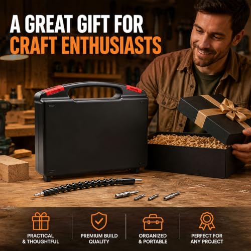 27PCS Flexible Drill Bit Extension Set with Portable Storage Box