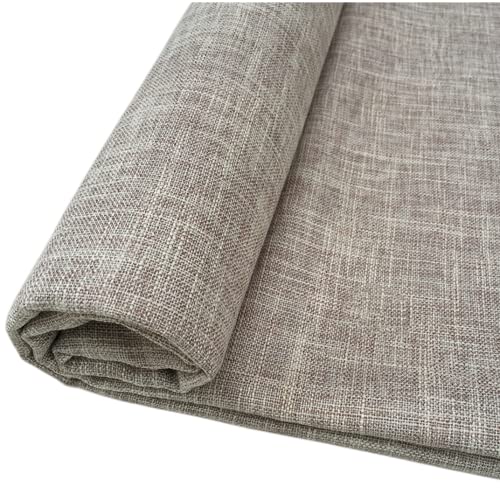 TinaKim Thick Upholstery Fabric, for Chair Sofa Cover, Faux Slub Linen Type Cloth Material (4 Light Coffee, 10 Yard) - color: Light Coffee, size: 10 yard pre cut