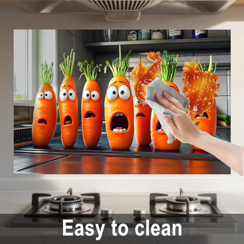 Nuxovilar Kitchen Backsplash Peel and Stick Wallpaper,17.72"x27.56" - color: A-funny Carrot