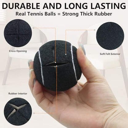 Precut Tennis Balls for Walker and Furniture Legs,30 Pack - color: Black, size: 30 Pack
