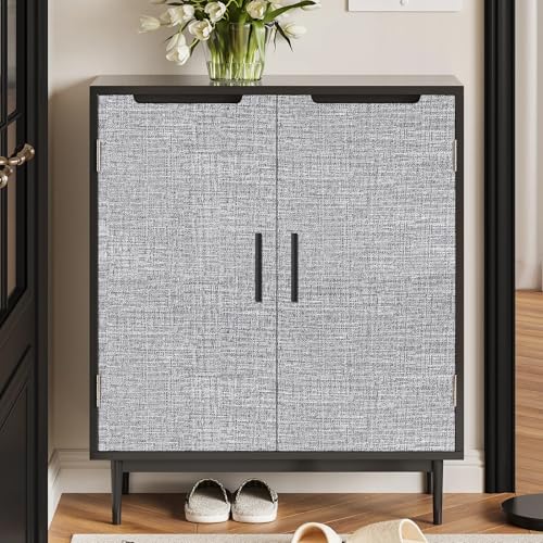 Grey Grasscloth Peel and Stick Wallpaper 17.3"x120" Faux Linen Textured Contact Paper Removable Self Adhesive Vinyl Wallpaper for Bedroom Bathroom Kitchen Cabinets - color: Gray, size: 17.3" x 120"