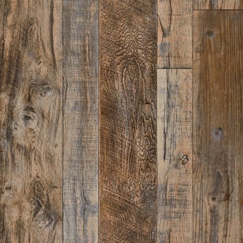 Yancorp 17.7" x 120" Brown Wood Contact Paper Wallpaper Peel and Stick Removable for Cabinets Desk Wrap Self-Adhesive Stick on Kitchen Bathroom