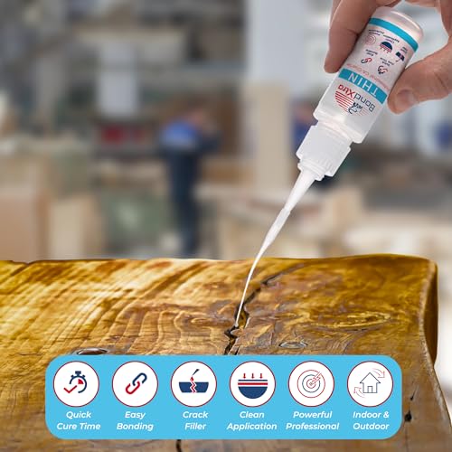 Thin Viscosity 8 oz. Premium CA Glue for Woodworking with Extra Bottles, Caps and Microtips, Super Glue Kit for Woodturning, Plastic, Wood and DIY Craft