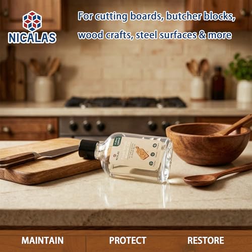 Mineral Oil 12oz – Food Grade for Cutting Boards & Butcher Block