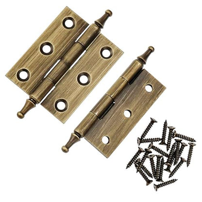 2 Inch Folding Butt Hinges, Brushed Bronze, 2Pcs - color: Brushed Bronze, size: 2 Inches
