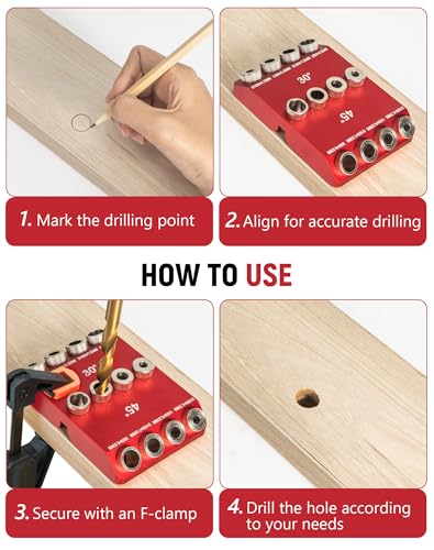 30°45°90° Angle Drill Guide Jig for Straight or Angled Holes