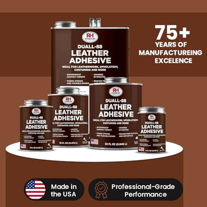 Duall-88 Leather Glue 4 oz - Leather Cement for Upholstery & Repair - size: 4 oz.