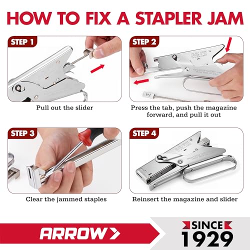 Arrow Fastener P22 Heavy Duty Handheld Plier Stapler for Crafts, Office, and Insulation, Uses 1/4-Inch and 5/16-Inch Staples - size: Medium