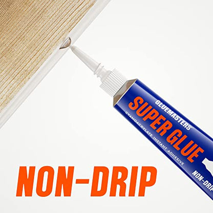 Professional Grade Cyanoacrylate (CA) Super Glue by Glue Masters with Variable Viscosity Adhesive for Plastic, Wood & DIY Crafts (20GR Gel) - style: 20GR GEL