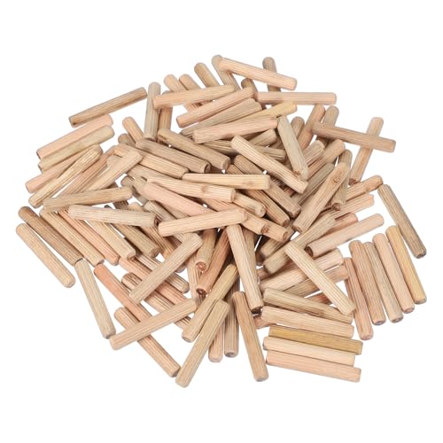 MECCANIXITY Wooden Dowel Pins 5/16" x 2" (8mm x 50mm) Straight Dowel Rods Wood Fluted Dowels Rods for Crafts Furniture DIY Hardwood Count 120 - size: 5/16" x 2"