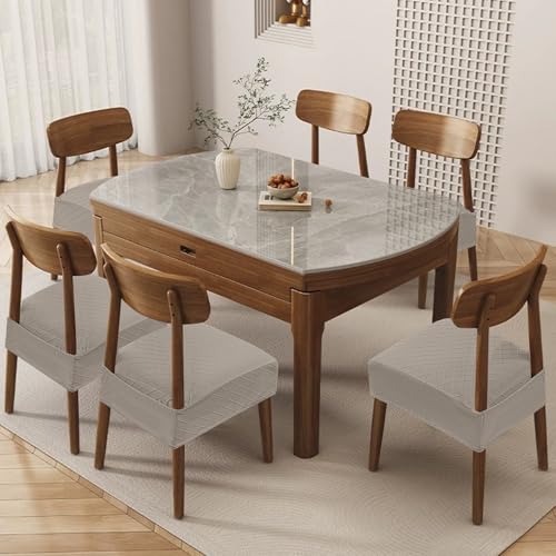 Genina Waterproof Chair Covers for Dining Room,Set of 2,Taupe - color: Taupe, size: 2PCS