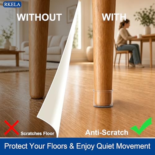 Chair Leg Floor Protectors,24 Pack Round Furniture Pads for Hardwood Floors - size: Universal L