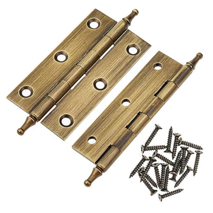 3 Inch Folding Butt Hinges, Brushed Bronze, 2Pcs - color: Brushed Bronze, size: 3 Inches