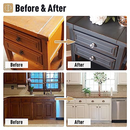 DWIL Cabinet Paint All Match - 32 OZ Black | Waterproof, No Sanding, Low Odor | Kitchen and Bathroom Cabinet Makeover Kit