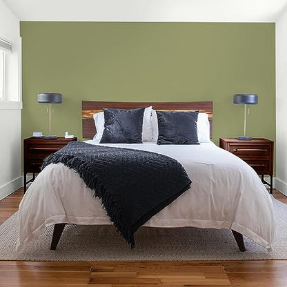 Glidden Total Interior Wall Paint & Primer All-in-One, Paid in Full/Green, Flat, 1 Gallon - color: Paid in Full, size: 128 Fl Oz (Pack of 1)
