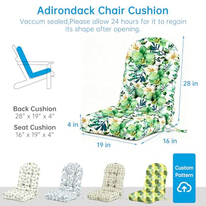 Custom Printing Rocking Chair Cushions Set - Non-Slip Adirondack Chair Cushions with Ties Indoor/Outdoor Rocking Chair Pad for Living Room, Bedroom, Balcony, Office - color: Custom Printing