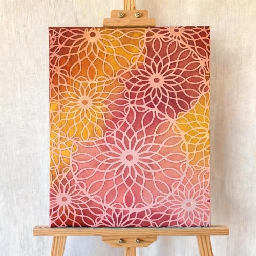 TIAMECH A4 Reusable Mandala Flower Lace Stencil for Painting - color: Mandala Flower Lace