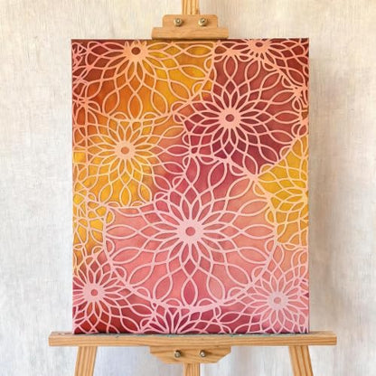 TIAMECH A4 Reusable Mandala Flower Lace Stencil for Painting - color: Mandala Flower Lace
