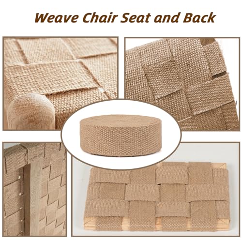 20 Yards 2" Jute Webbing for Chair Seat, Upholstery Webbing for Chairs, Natural Burlap Fabric for Craft Projects - size: 2 Inch/20 Yards