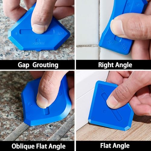 9pcs Silicone Caulking Tool 3 in 1 Stainless Steel Head Scraper Caulk Remover Sealant for Kitchen Bathroom Window - color: 9Pcs