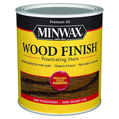 Minwax Wood Finish, Dark Walnut, 1 Quart - color: Dark Walnut, size: 0.25 Gallon