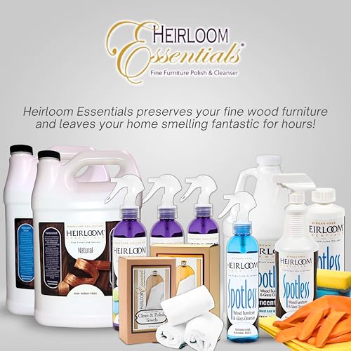 Heirloom Essentials Spotless Multisurface Cleaner Spray - Wood Cleaner Spray - Wood Furniture Cleaner & Glass Cleaner - Natural Window Cleaning Spray - Natural Wood Cleaner & Other Surfaces (128 oz) - size: 128 Fl Oz (Pack of 1)