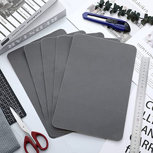 6 Pieces Upholstery Patch Sofa Couch Carpet Scratches Velvet Patch Repair Self Adhesive Flannel Fabric Furniture Car Seats Jeans Hand Bag Jackets, 11.81 x 7.87 Inch(Gray)