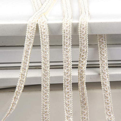 6.5 Yard Handmade Basic Trim,0.59" Diameter Gimp Braid-Beige - color: beige, size: 6.5