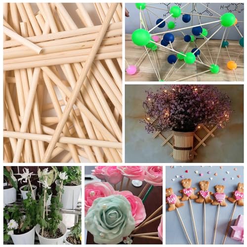 Kang&Chang 5/16 x 16 Inch Birch Dowel Rods, Round Hardwood Sticks, 20 Pack - size: 5/16" x 16" - 20 PCS
