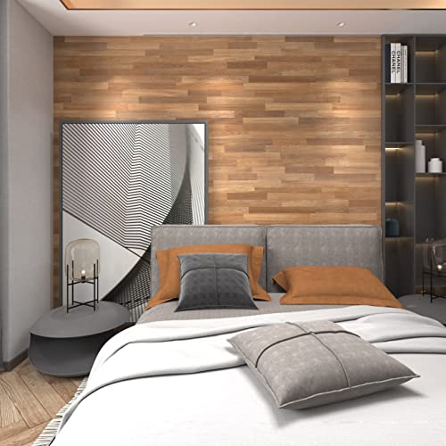 MelunMer Wood Peel and Stick Wallpaper Wood Plank Contact Paper 15.7”×276” - color: Brown, size: 276"×15.7"