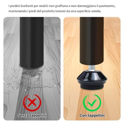 BORDSTRACT 8 PCS M6 Adjustable Swivel Leveling Feet - size: Gold-D23*M6*28.5