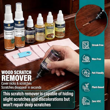 Wood Furniture & Floor Scratch Remover Repair Kit,12 PCS Professional Hardwood Furniture Cleaner Restore Care Set - Eraser Scratch, Covers Nicks, Scuffs & Dogs, Cats Scratches, Marks & Minor Defects - size: 13 PACK