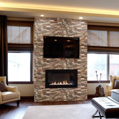 Yutianli 10PSC 3D Wall Panels Peel and Stick Faux Brick Wall Panels Self-Adhesive 3D Brick Wallpaper Foam Stone Wall Panel - color: Light Red, size: 10PCS