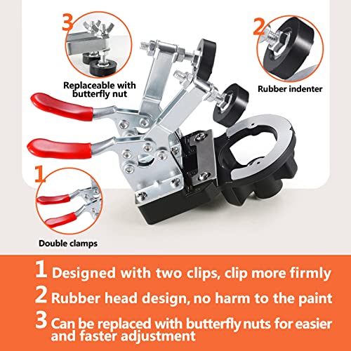 Adoles 35mm Concealed Door Hinge, Accurate Locking Cabinet Hinge, Aluminum Alloy DIY Pocket Hole Jig, 2 Retaining Clips, Adjustable Quick Punch Cabinet Hardware