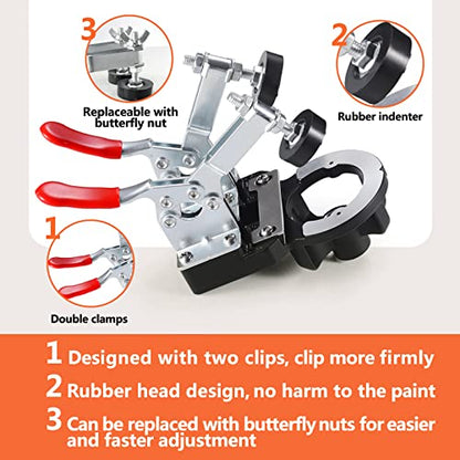 Adoles 35mm Concealed Door Hinge, Accurate Locking Cabinet Hinge, Aluminum Alloy DIY Pocket Hole Jig, 2 Retaining Clips, Adjustable Quick Punch Cabinet Hardware