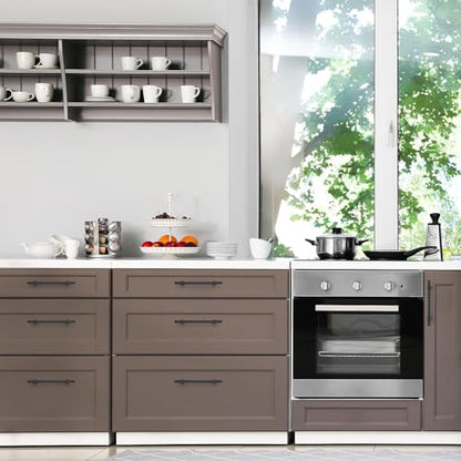 15 Pack Black Cabinet Handles, 5" Hole Center Kitchen Drawer Pulls - color: Black, size: 5 Inch Hole Center