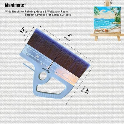 Magimate 8 Inch Large Paint Brush Wide Paddle Brush Varnish Wallpaper Paste