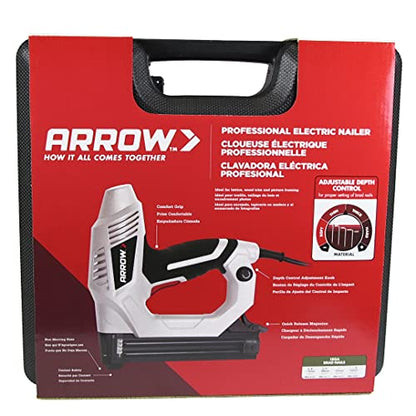 Arrow ET200BN Heavy Duty Electric Brad Nailer, Professional Nail Gun for Trim, Picture Frames, Crafts, Fencing, Uses Brad Nails in 5/8", 3/4", and 1"