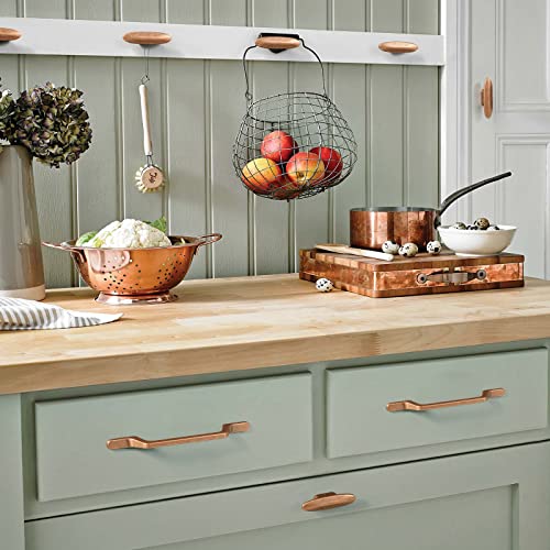 Goo-Ki 6 Pack Antique Copper Cabinet Knobs Zinc Alloy Drawer Knobs - 2.2" Full Length Vinatge Brass Single Hole/Screw Bar Cabinet Pulls Dresser Handles Kitchen Hardware - color: Antique Copper, size: 2.2" Full Length