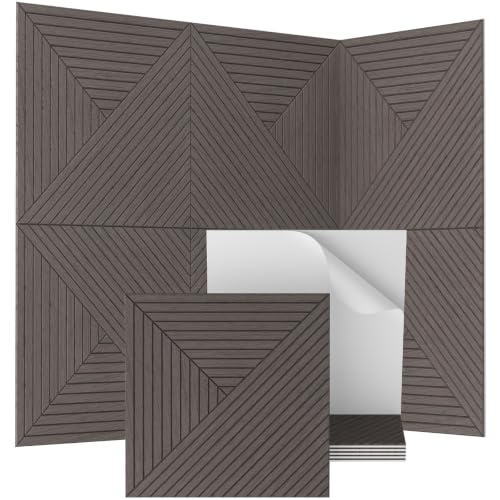 TONOR 6 Pack Acoustic Panels Peel and Stick, 23.6''x23.6''-23.25 sq.ft. - color: Black, size: 6 PCS