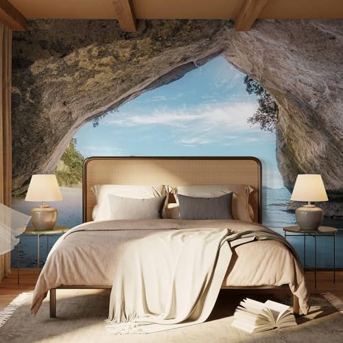 artgeist - Peel and Stick Wall Mural, Living Room Tropical Island 96x69 in - color: #14, size: 69"x96"