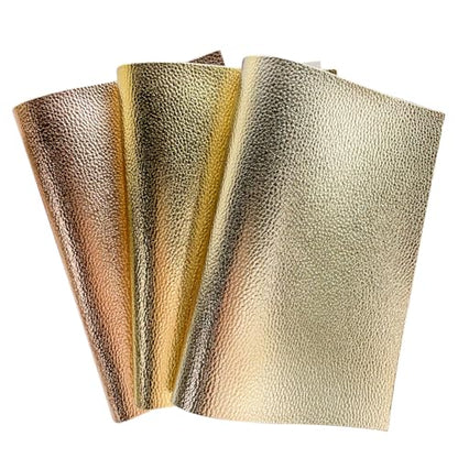 8 Pcs Metallic Lichi Texture Faux Leather Sheets, 8.3" x 11.8" Embossed Pattern PU Leather for DIY Earrings Keychains Pouches - color: Lychee