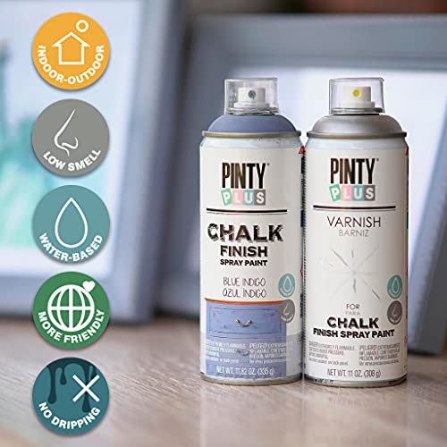 Chalk Finish Spray Paint - 11.8oz Water Based, Ultra Matte. Made With Real Chalk. Multiple Applications Including Furniture & Arts and Crafts. CK 798 Ash Grey - color: Ash Grey