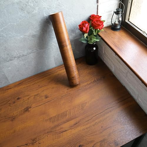 EeeComing Contact Paper Countertop Peel and Stick Wallpaper Wood Brown Wall Paper Wood Grain Contact Papers Removable Wallpaper Waterproof Self Adhesive Wallpapers Roll 393.7Inx15.7In - size: 393.7"x15.7"